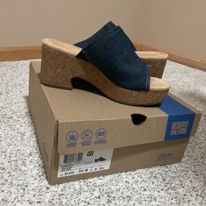 Denim wedges